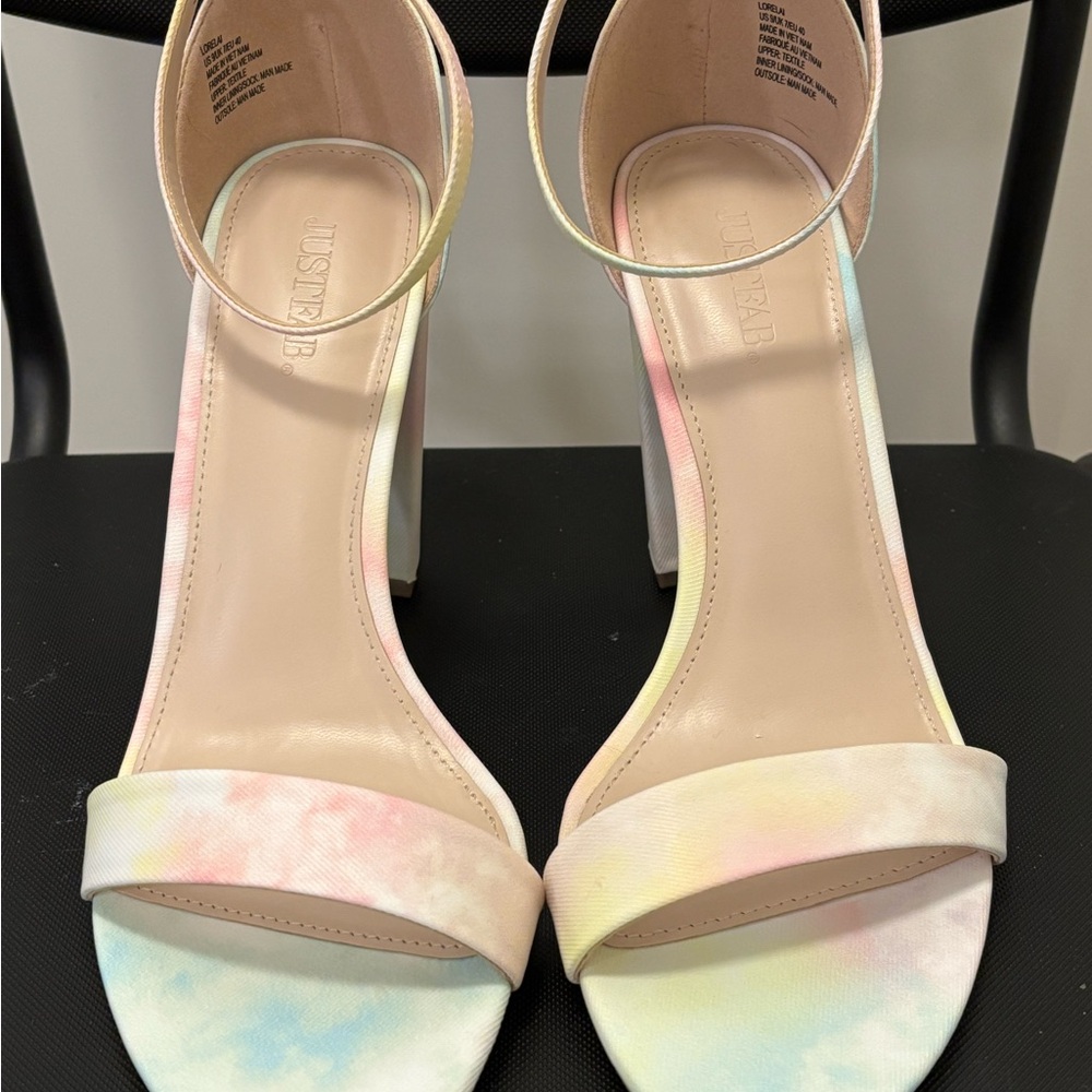 JustFab Pastel Tie-Dye Heels